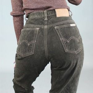 Vintage 80s Suede High Waisted Pants by Skott's Suede